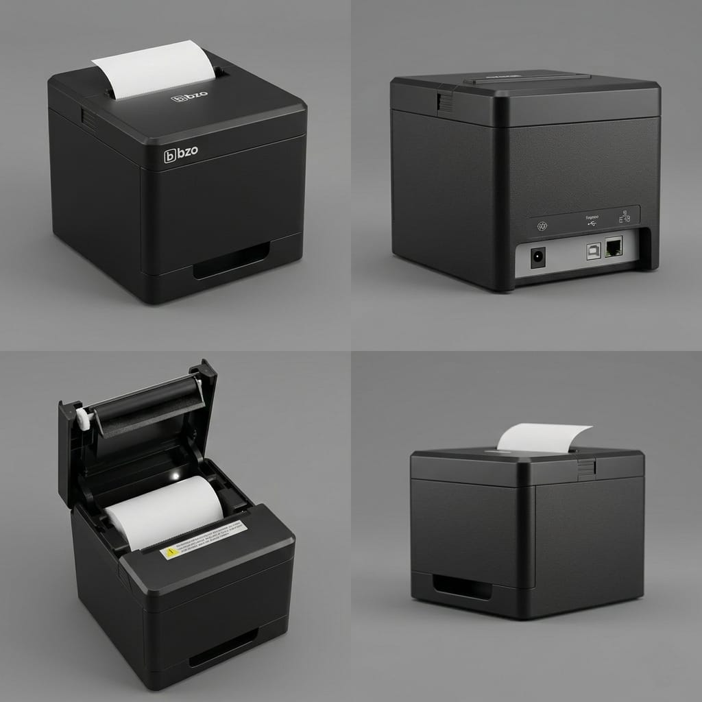 BZO 3 Inch Thermal Receipt Printer | 80mm POS Billing Printer USB & Bluetooth with Auto Cutter